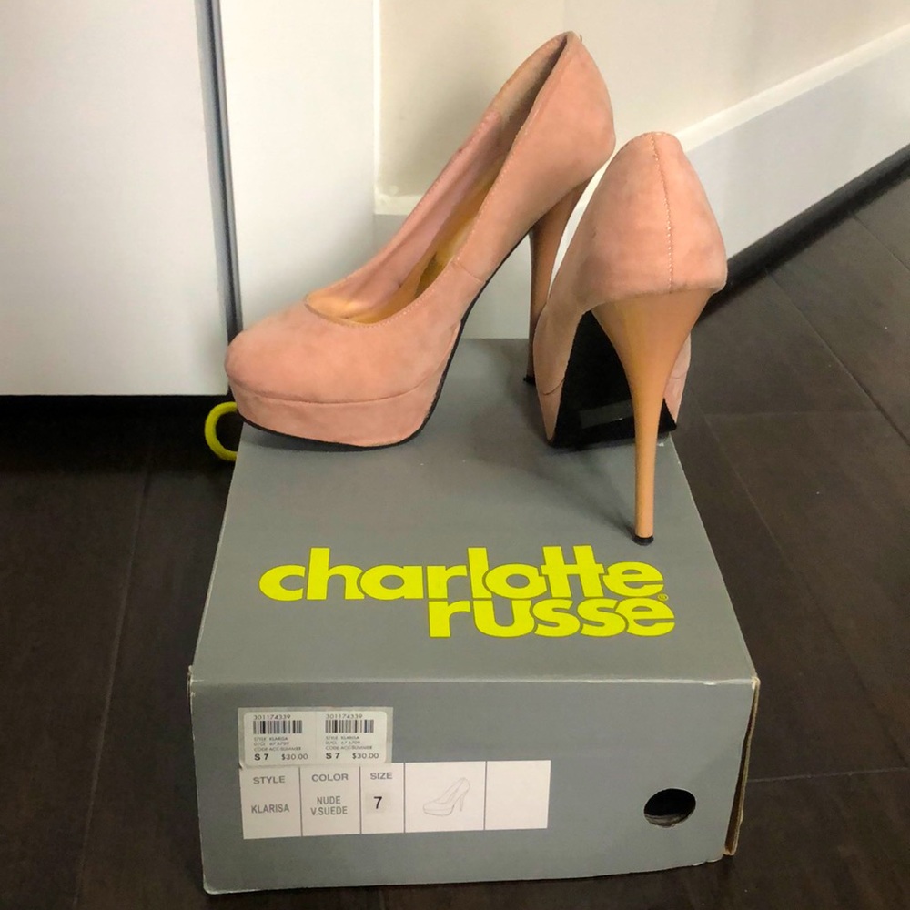 CHARLOTTE RUSSE Style Klarisa Suede Heels